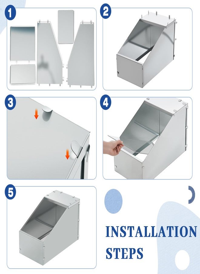 Maxcheck 2 Pcs Galvanized Metal Rabbit Nesting Box Bunny Small Animal Nest with Removable Acrylic Floor Durable Easy to Clean for Indoor Outdoor Use Rabbit Supplies(14.5 * 8.5 * 8 Inch) - Image 4