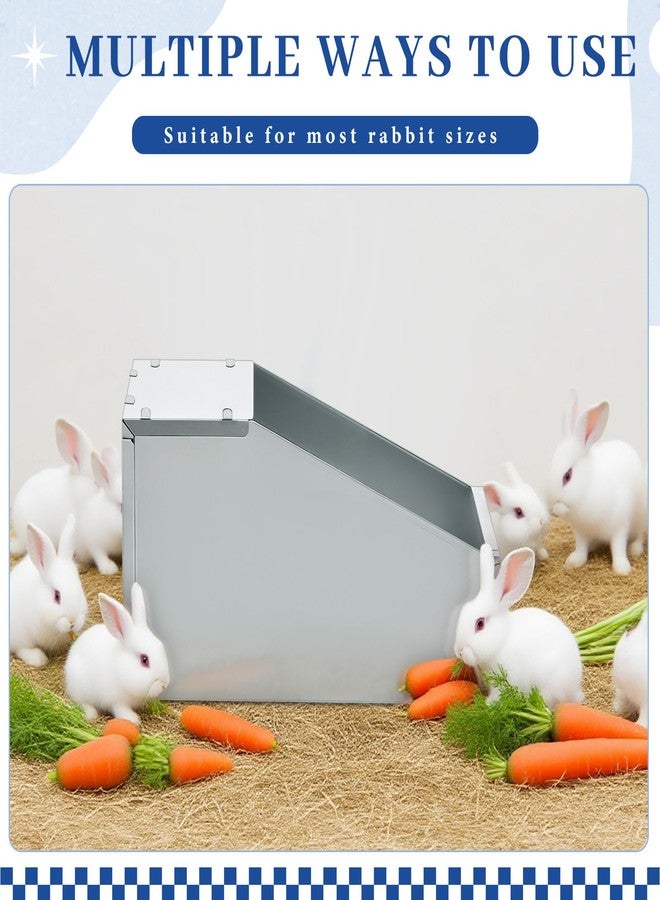 Maxcheck 2 Pcs Galvanized Metal Rabbit Nesting Box Bunny Small Animal Nest with Removable Acrylic Floor Durable Easy to Clean for Indoor Outdoor Use Rabbit Supplies(14.5 * 8.5 * 8 Inch) - Image 5