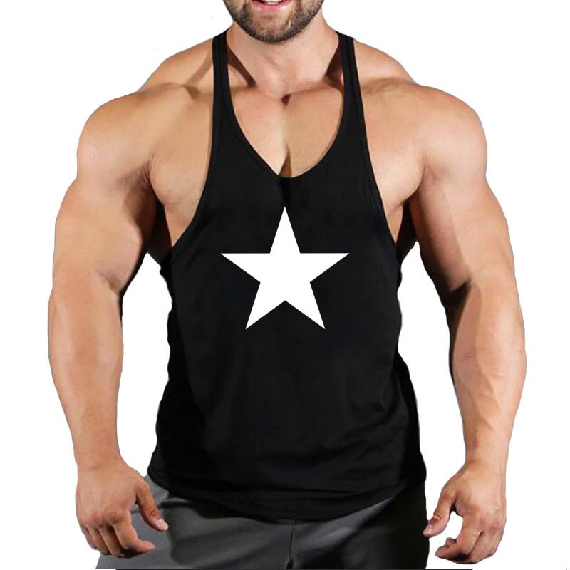 Fashion Fitness Simple Sports Sleeveless Vest T-Shirt Plus Size Plus Size Printing Vest T-Shirt - Image 3