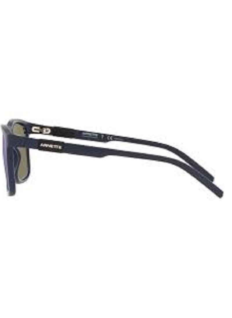 ARNETTE SUNGLASS AN4276 258722 SIZE 56 MATTE BLUE FRAME WITH DARK GREY MIRROR WATER POLARIZED LENS UNISEX