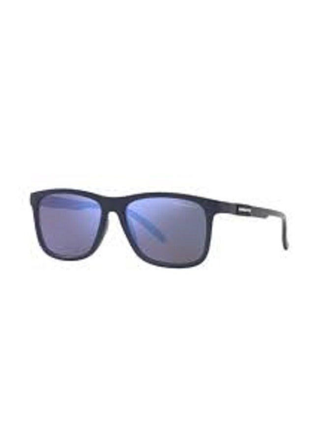ARNETTE SUNGLASS AN4276 258722 SIZE 56 MATTE BLUE FRAME WITH DARK GREY MIRROR WATER POLARIZED LENS UNISEX