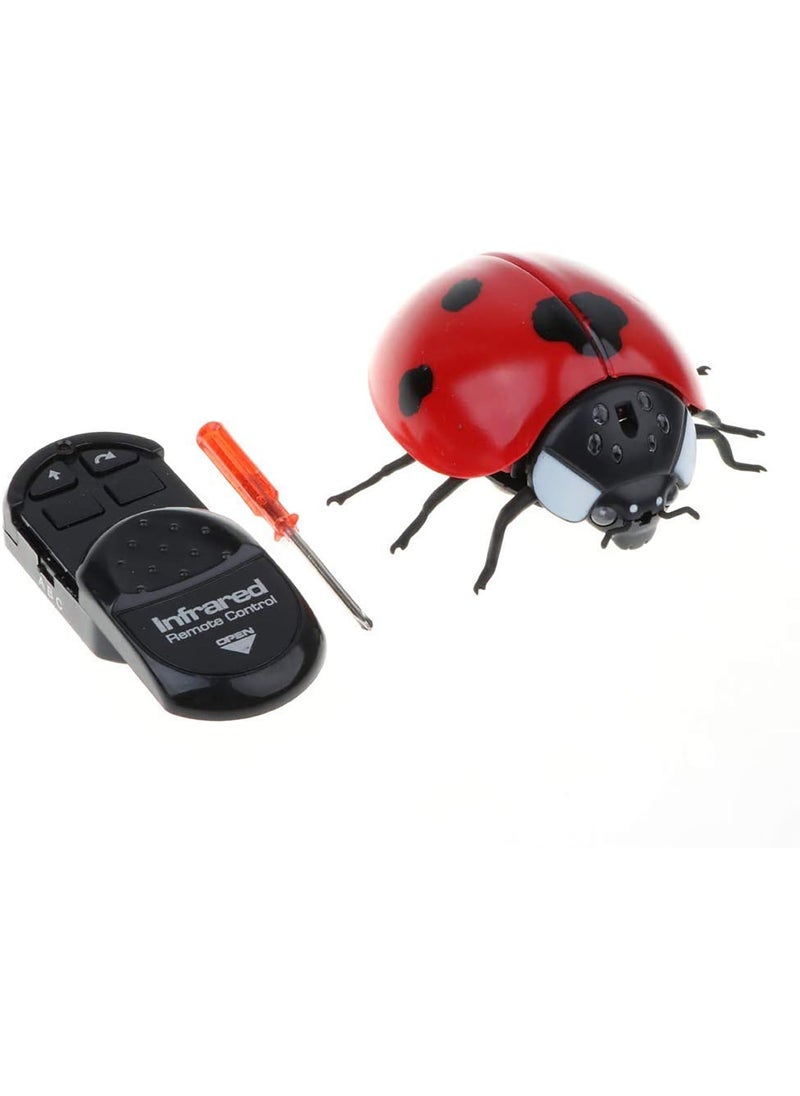 FITTO - Fitto Remote Control Wall Climbing Lady Bug Toy - Life Like with Movement, Sound and Light, Red - Image 1