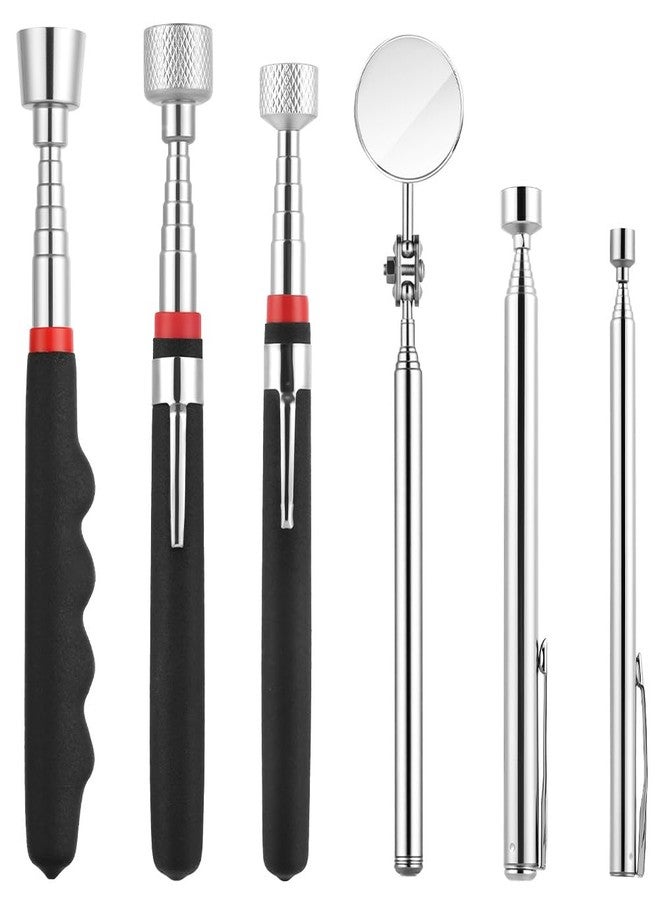 flintronic 6 PCS Telescopic Magnetic Pick up Tool Set, Extendable Magnetic Pickup Tools with Non-slip Handle, Retractable Magnet Wand for Picking Up Small Parts Metal Objects, Screws, Nuts - Image 1