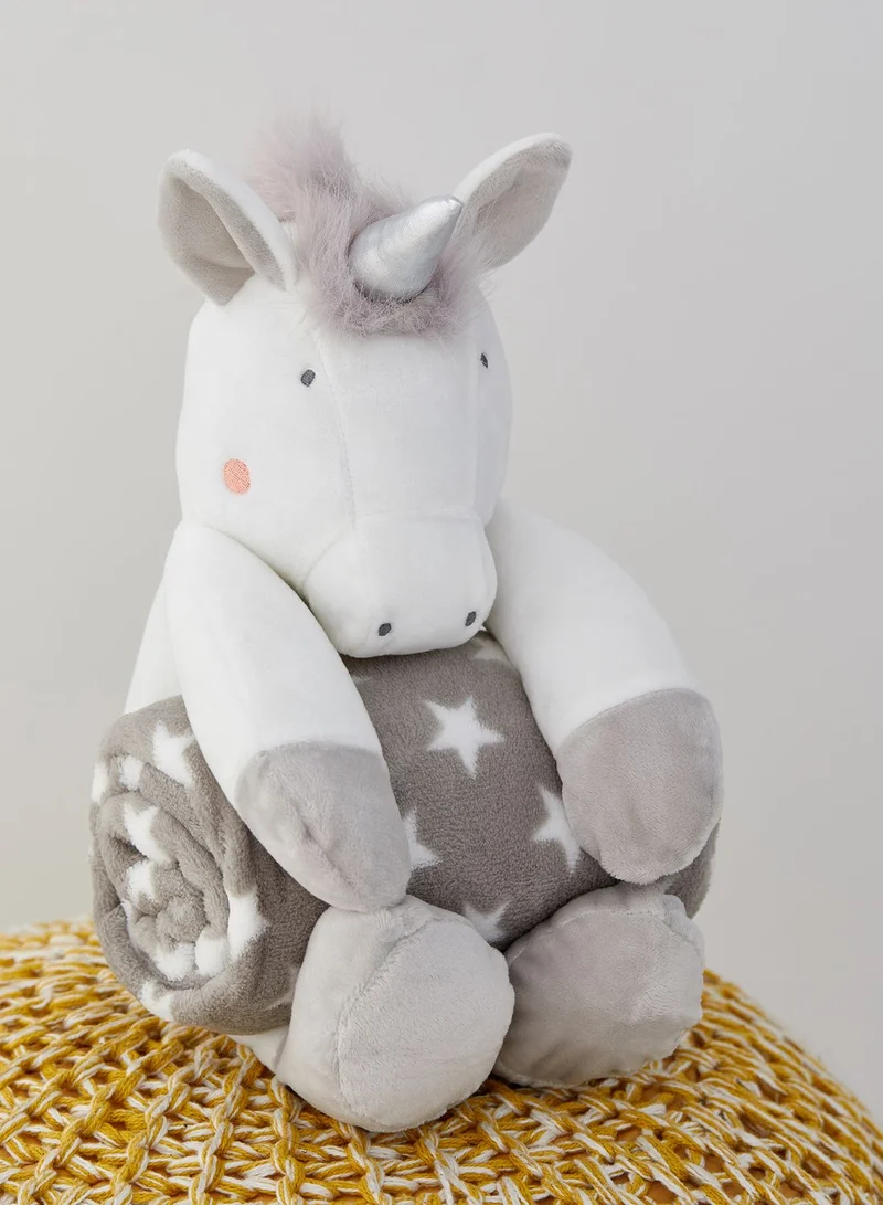rock a bye baby Unicorn Blanket And Toy Set