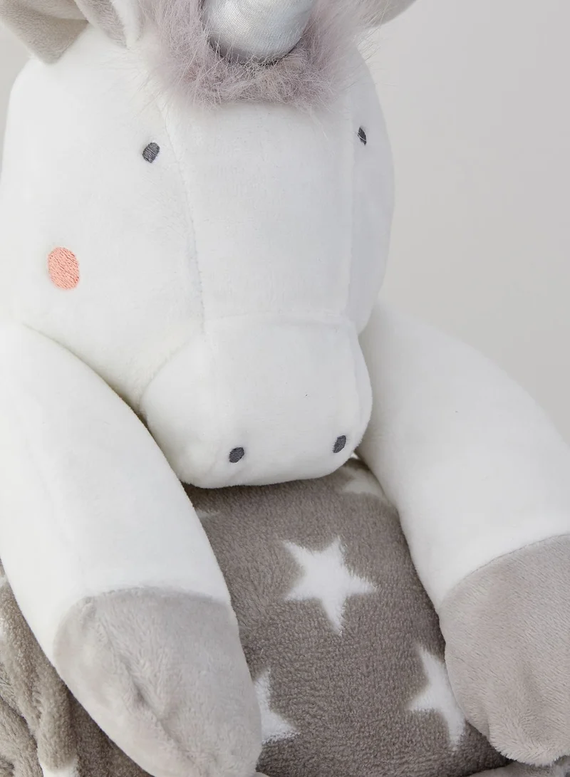 rock a bye baby Unicorn Blanket And Toy Set