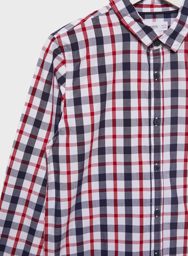 MANGO Kids Checked Shirt