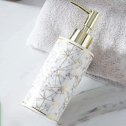 Skywalk Modern Style Ceramic Liquid Soap Dispenser for Bathroom & Kitchen (250 ml)(White) - Image 3