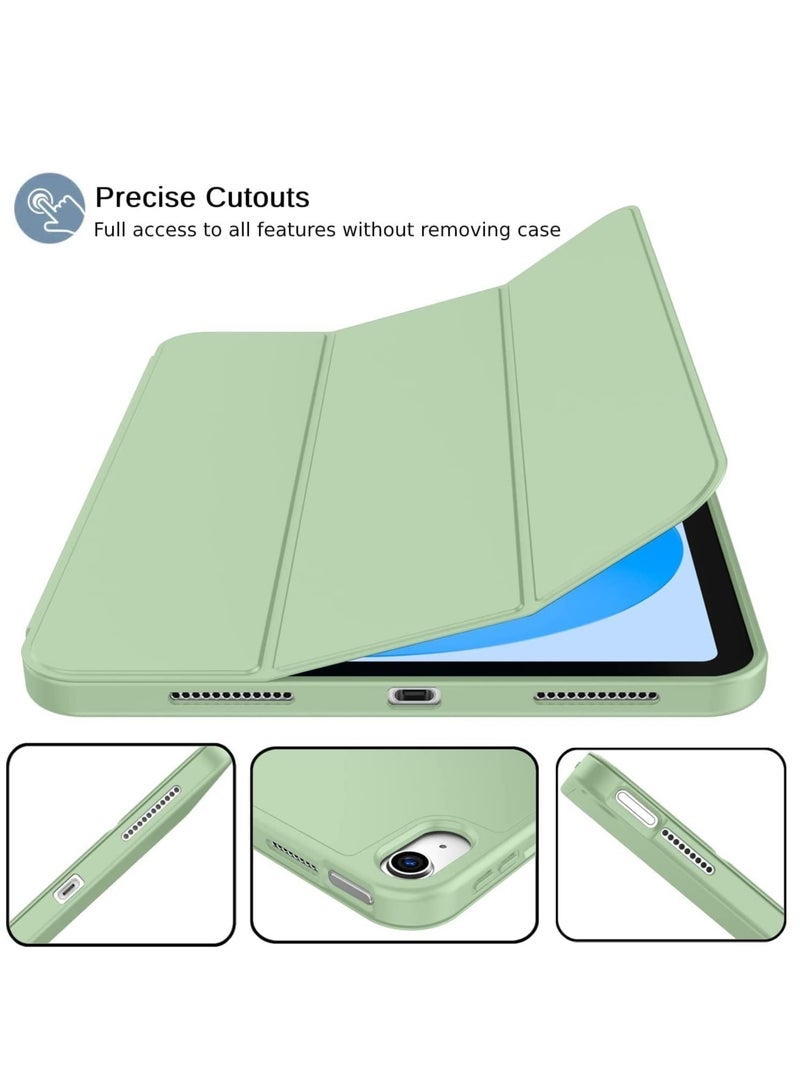 SmartGrist New iPad 10.9 Inch Case 2022 (10th Gen) with Pencil Holder, Trifold Stand Smart Case, Soft TPU Back, Auto Wake/Sleep - Matcha Green - Image 3