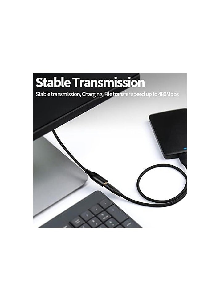 فاسجير كابل تمديد USB 2.0: سلك تمديد USB ذكر إلى أنثى للشحن والمزامنة - موسع USB للطابعات | الكاميرات | الماوس | لوحات المفاتيح وملحقات الكمبيوتر الأخرى (أسود، 10 أقدام) - Image 3