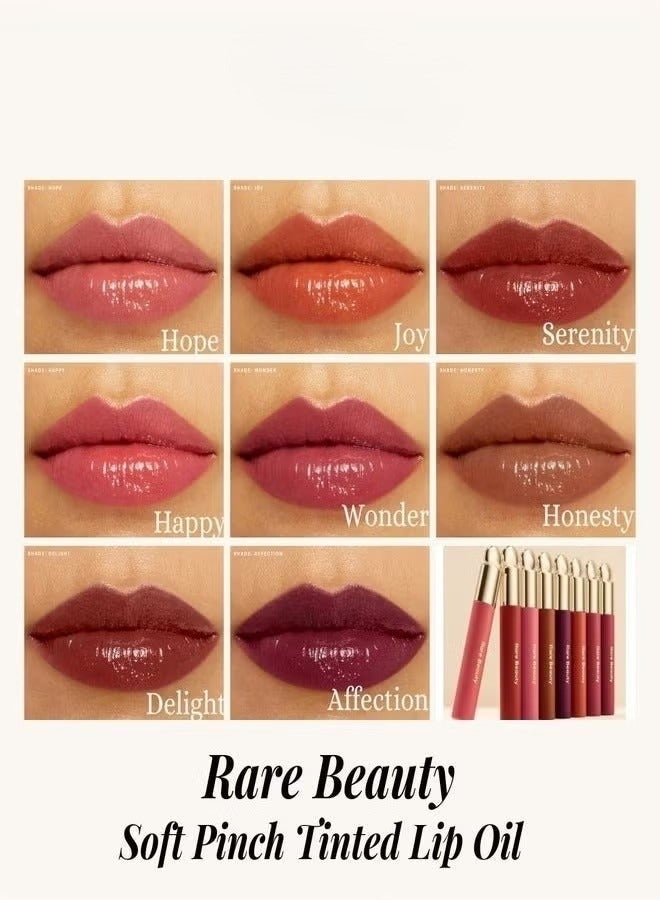 Rare Beauty Soft Pinch Tinted Lip Oil Stain - Joy (Muted Peach, 3ml) - Hydrating, Lightweight, and Long-Lasting Lip Tint with a Glossy Finish - Image 4