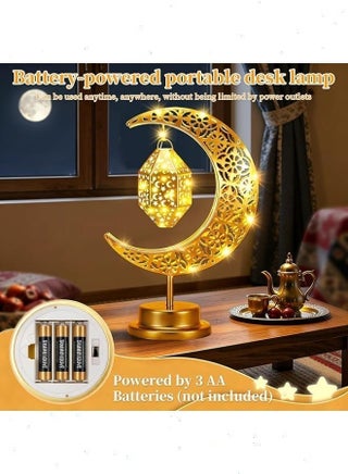 أضواء رمضان ، ليد القمر الجدول مصباح ، بطارية تعمل بالطاقة الإسلامية فانوس مصباح لغرفة الصلاة وطاولة الطعام - view 5