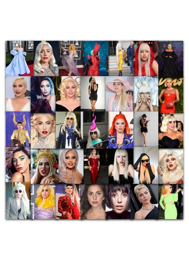 NIBEMINENT 63 Pcs Lady Gaga Deco Kit Waterproof Stickers, High Definition Printing Bright Colors, Suitable for Laptop Skateboard Luggage Water Bottle Guitar DIY  - Image 2