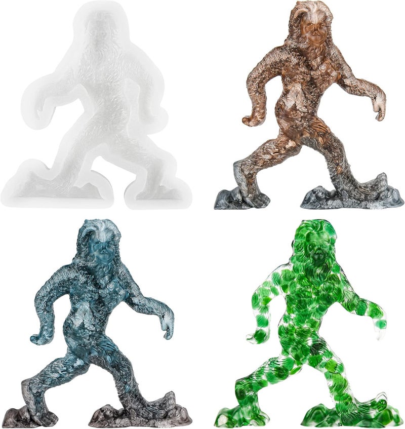 dooda Bigfoot Epoxy Resin Molds Silicone, Sasquatch Silicone Molds for Resin, Casting Resin for Silicone Molds, Silicone Bigfoot Gifts for Christmas Ornament Table - Image 1