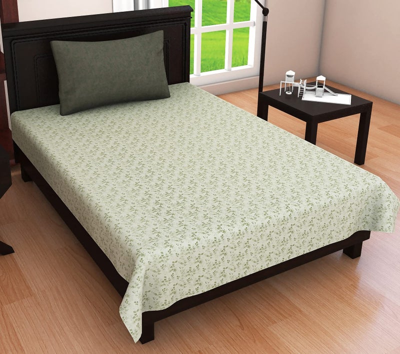 RRC Printed 144 TC Cotton bedsheets with 1 Pillow Cover - Cotton Single Bedsheet (60" x 90" Inches) (SquareMix, Single) - Image 4