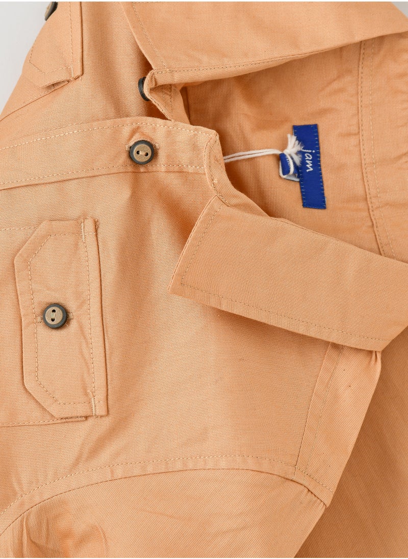 JAM Boys Orange Casual Shirt with Long Sleeves  - Image 4