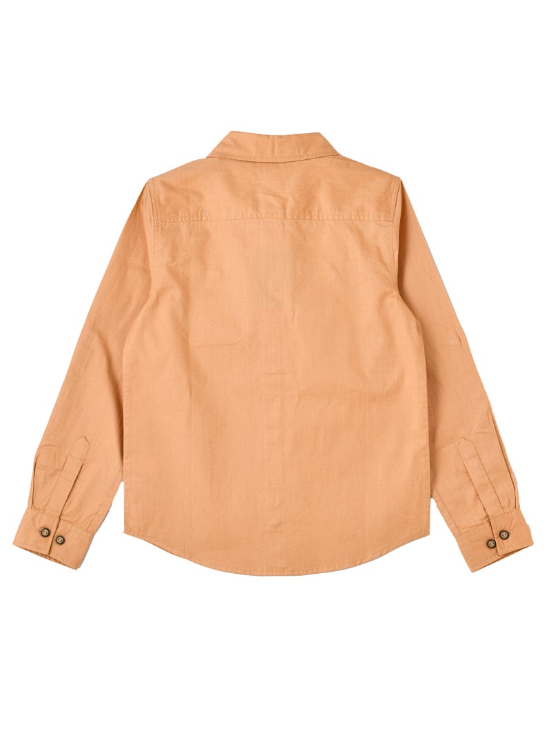 JAM Boys Orange Casual Shirt with Long Sleeves  - Image 2