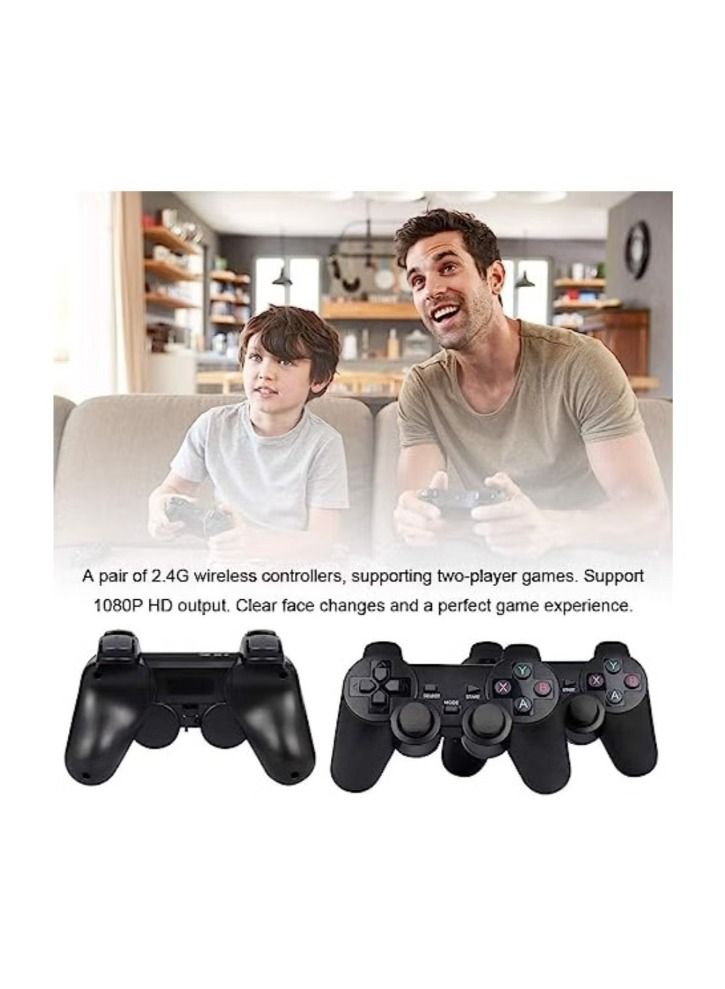 ACLIX Integrated retro 4K game console with dual 2.4G wireless controllers, plug-and-play video game stick, built-in 20000 games, 9 classic emulators, high-definition HDMI output for TV - Image 2
