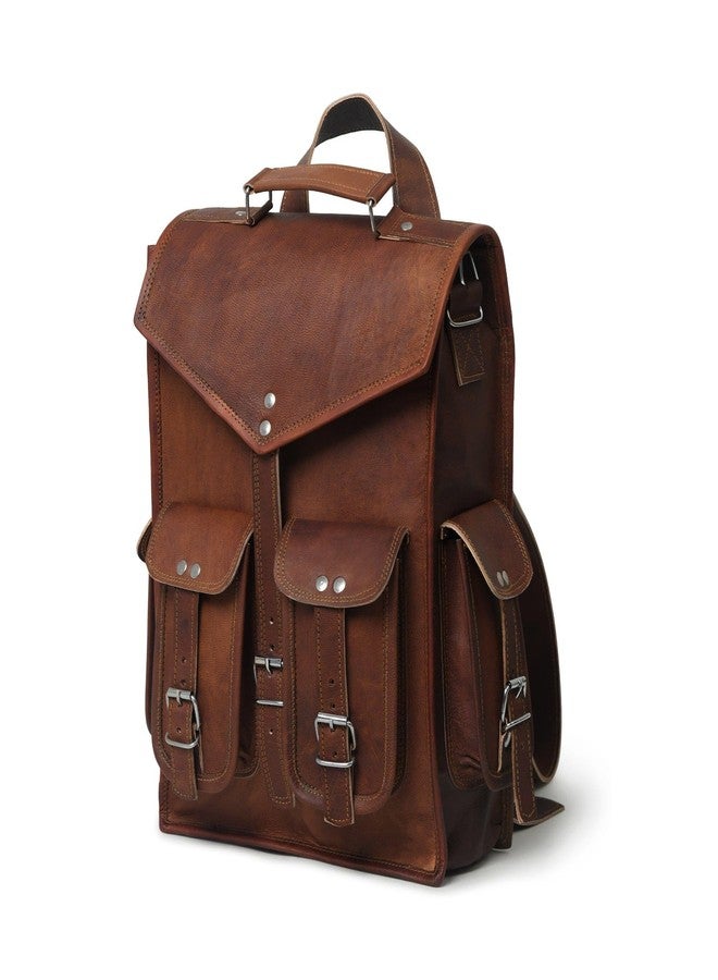 MaheTri Historic 2 in 1 Leather Backpack & Messenger Bag - Unisex | Handcrafted Full-Grain Leather Backpack | Multipurpose Casual Daypack Backpacks for Business, Office, College & Travel - Image 1