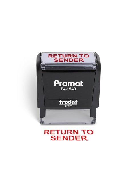 Promot Return to Sender Self Inking Rubber Stamp  Refillable Business Stamper  Work Coding Bookkeeping Ordering Accounting Notary Office Stamps  Red Ink