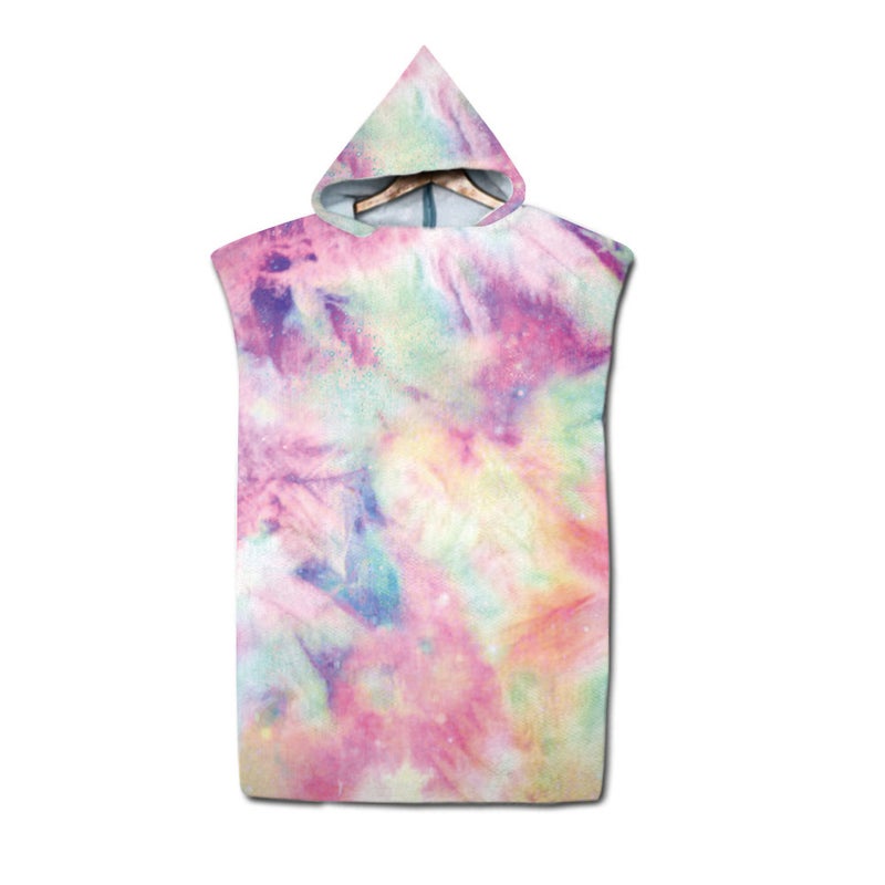 Rendering Manufacturers Adult Bath Towel Cape Kids Hooded Microfiber Printed Wearable Bath Towel - Image 1