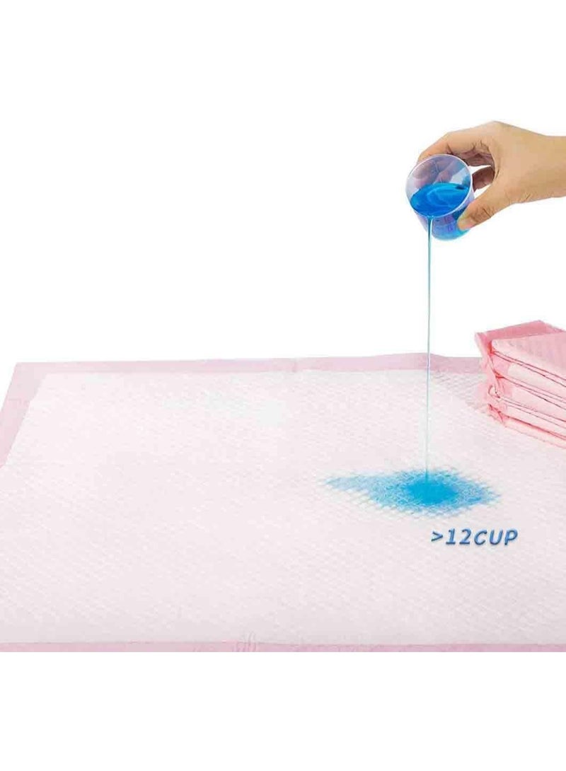Meetion Pet Pee Diaper Pads, Super Absorbent Pet Dog Diaper, Dog Training Pee Pads, Disposable Healthy Nappy Mat For Dog Cat, Keep Healthy Clean Wet Mat (Thickened Pink,Large 60X60cm, 40 Pieces) - Image 2