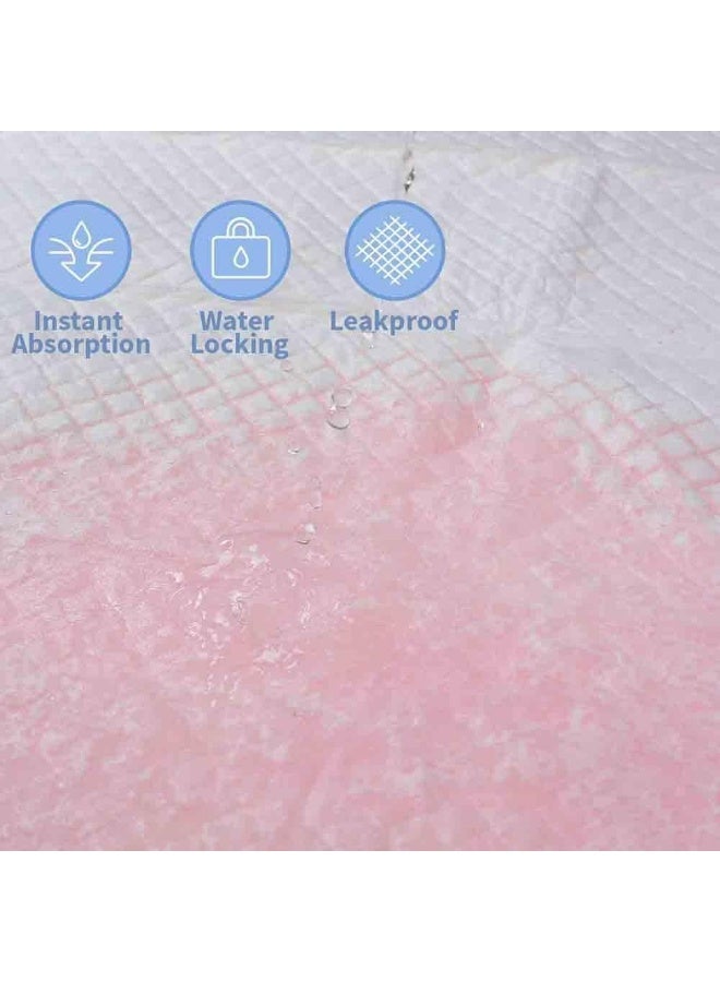 Meetion Pet Pee Diaper Pads, Super Absorbent Pet Dog Diaper, Dog Training Pee Pads, Disposable Healthy Nappy Mat For Dog Cat, Keep Healthy Clean Wet Mat (Thickened Pink,Large 60X60cm, 40 Pieces) - Image 5