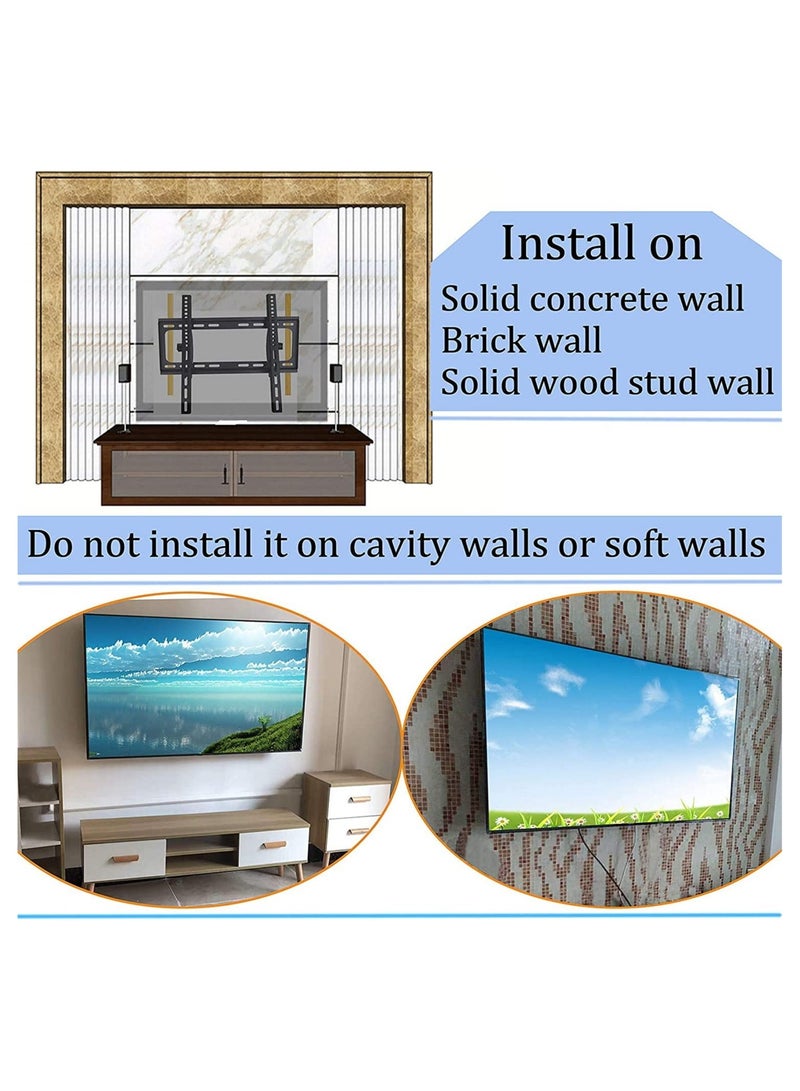 TV Wall Mount, Wall Mount TV Bracket for 13-37 inch TVs Holds up to 30kg, Low Profile Tilting TV Mount with Level Adjustment - Image 4