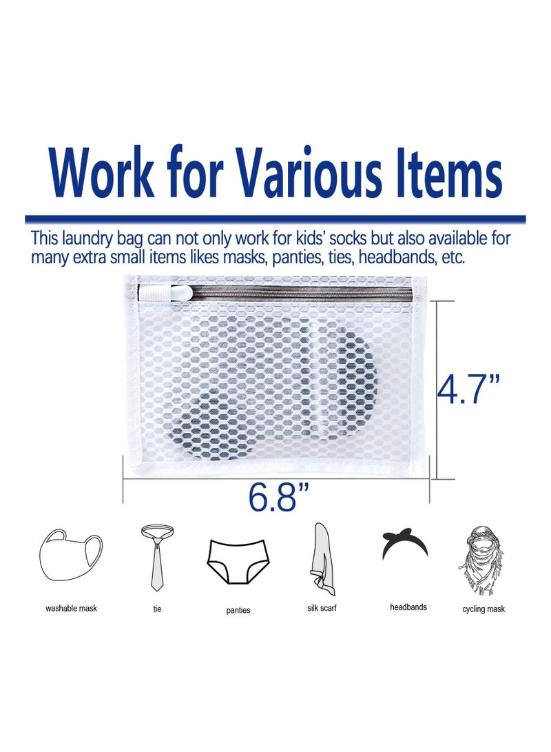 Y&D Socks Laundry Bag, Sock Organizer Mesh Hanging Bags for Delicates, 14 Pocket Paired Wash/Dry/Store Need not Clips/Sorting/Matching, Washing Machine, Dryer and Closet Gloves Panties Tie 2 PCS  - Image 4