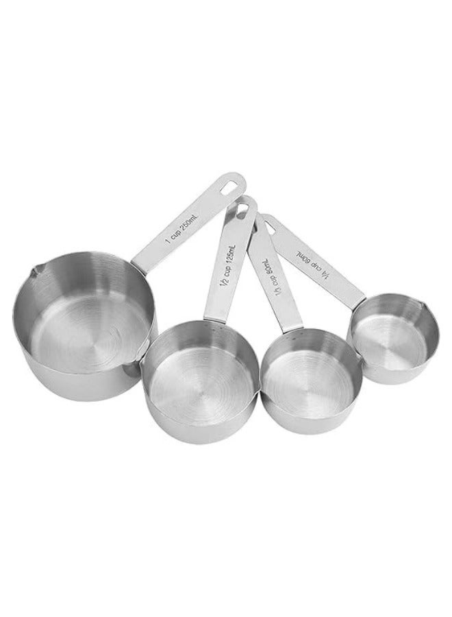 Happy Home 4-Piece Measuring Cups Set – 1/4, 1/3, 1/2, 1 Cup – Reusable Kitchen Measuring Spoons, Dishwasher-Safe on Top Rack, Easy to Store, Perfect for Baking, Cooking, and Everyday Food Prep - Image 5