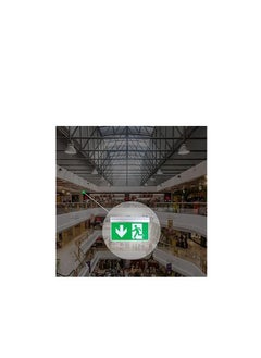 ABBASALI Exit Down Green Sign in Clear Light Board 230V with Battery Backup  - Image 3