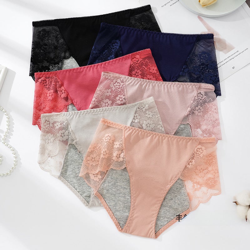 Extended Lace Leakproof Menstrual Panties Black