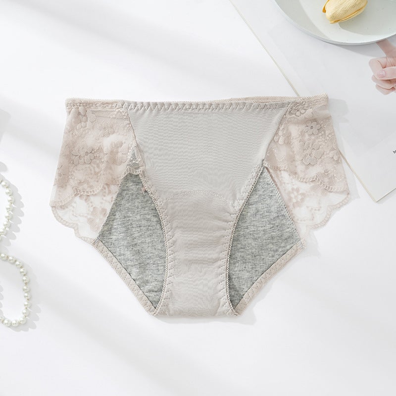 Extended Lace Leakproof Menstrual Panties Black  - Image 2