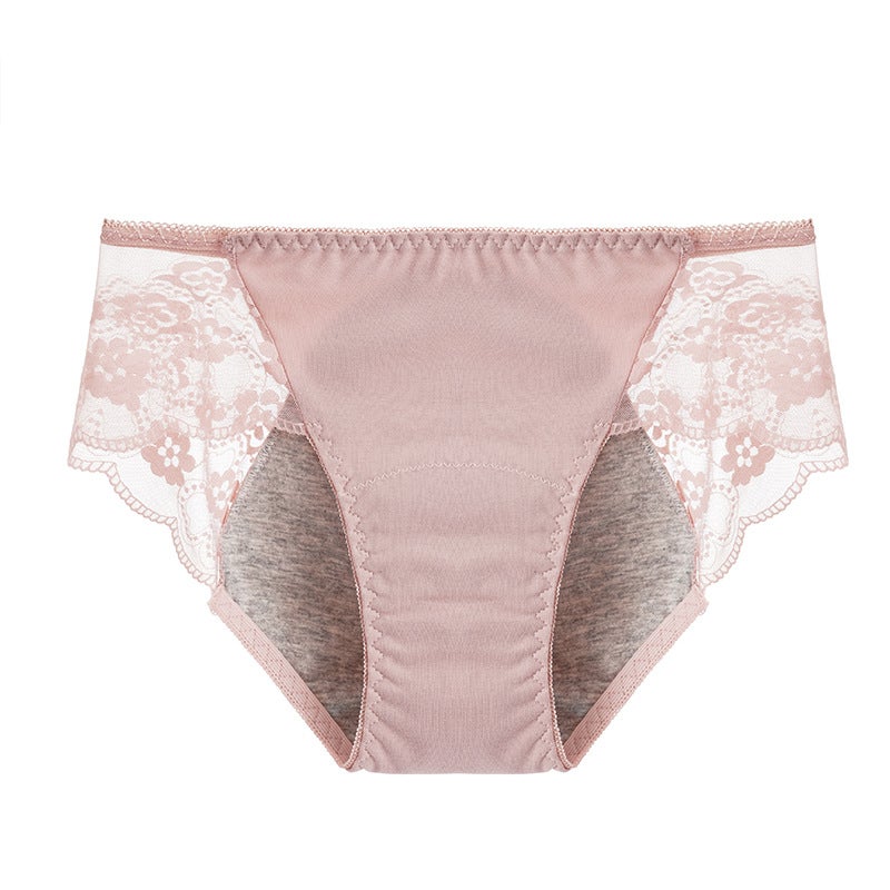 Extended Lace Leakproof Menstrual Panties Black