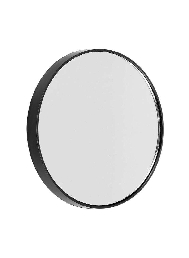 8.8cm 5X Magnifying Mirror Wall-mounted Small Round Compact Makeup Mirror Pocket Makeup Mirror Magnifying Bathroom Makeup Tools with 2 Suction Cups/Suction Cups Suitable for Home Bedroom, Can Pick Pimples, Squeeze Acne and Remove Blackheads (Black) - Image 1