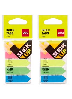 2-Pack Index Tab 43x12mm Size Multicolour