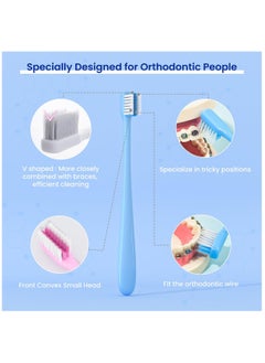 Generic 2 Pack V Shaped Orthodontic Toothbrush Oral Care Tools  - Image 3