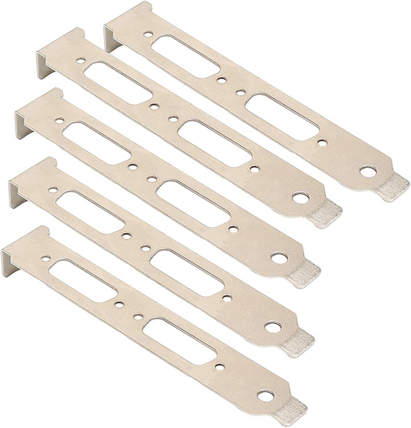 5Pcs High Profile Bracket for DVI VGA Video Graphics Card Full Height Bracket Computer Case Components Replacement Cable Management - Image 1