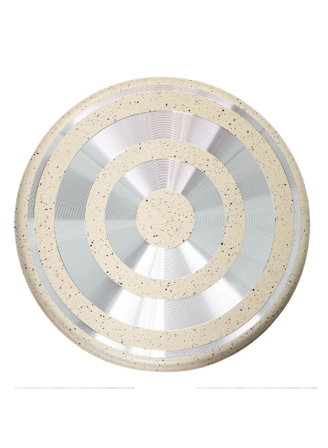 Bister Granite Round Baking Oven Tray 30 cm Beige – Non-Stick Speckled Coating, Flat Bottom, 2.5 mm Thick High-Quality Metal Bakeware - Image 4