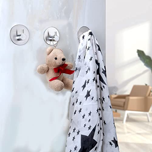 JIALTO 4 Pcs Adhesive Hooks - Heavy Duty Wall Hangers for Bathroom Stainless Steel SUS 304 Kitchen, and Multipurpose Use - Image 4