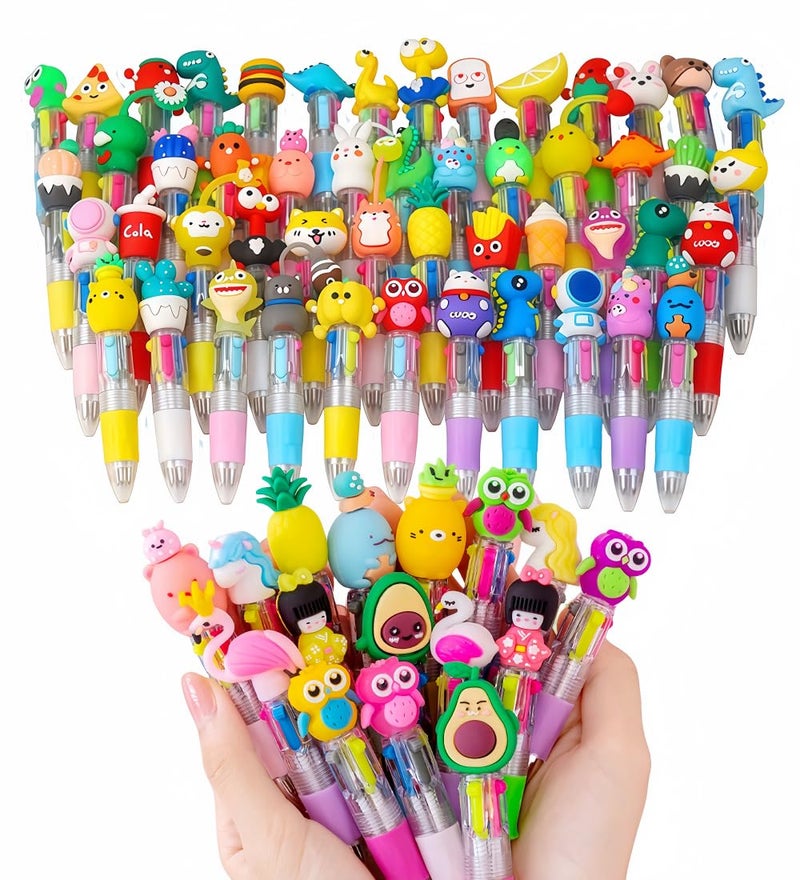 Oneshow Multicolor Pen in One - 4-in-1 Cute Pens for Kids, Ballpoint Pens for Birthdays and Children's Parties (20) - Image 1