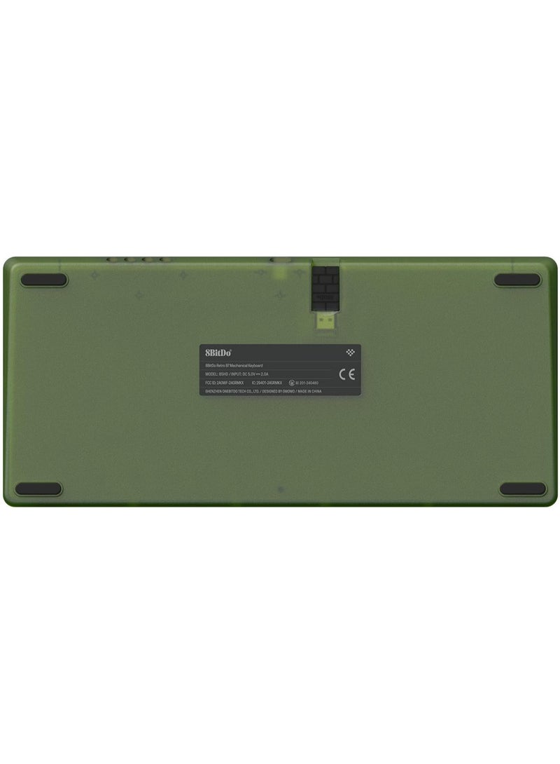 8Bitdo Retro 87 Mechanical Keyboard with RGB Backlight, English Layout, Bluetooth/2.4G/USB-C Hot-Swappable Wireless Gaming Keyboard for Windows and Android - Xbox Edition (Officially Licensed Product) - Image 5