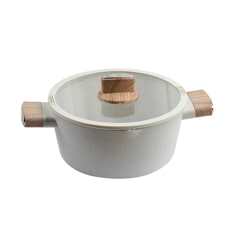 Baker's Secret طاجن ألمنيوم مضغوط 20 سم مع غطاء من بيكرز سيكريت - أواني طهي متينة للطبخ، الغلي، والطهي اليومي - Image 2