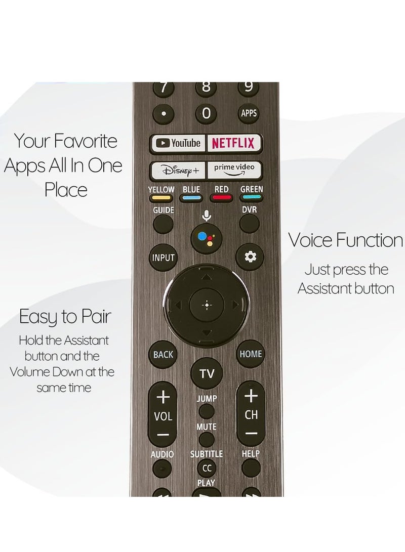 Original Ceybo RMF TX621U Voice Remote for Sony Bravia Google Smart TV with Backlit Buttons - Image 2
