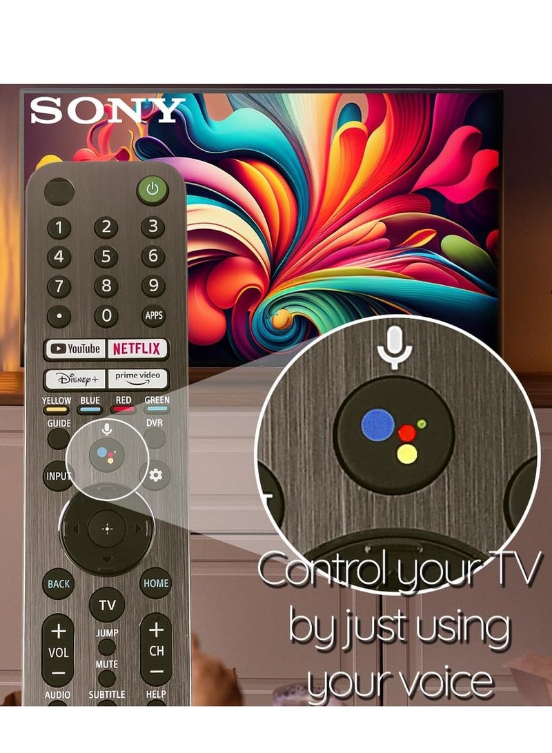 Original Ceybo RMF TX621U Voice Remote for Sony Bravia Google Smart TV with Backlit Buttons - Image 3