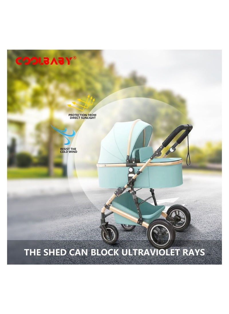 Cool Baby - 3 in 1 Baby Stroller Infant Stroller with Reversible Seat Newborn Stroller with Canopy - Image 1