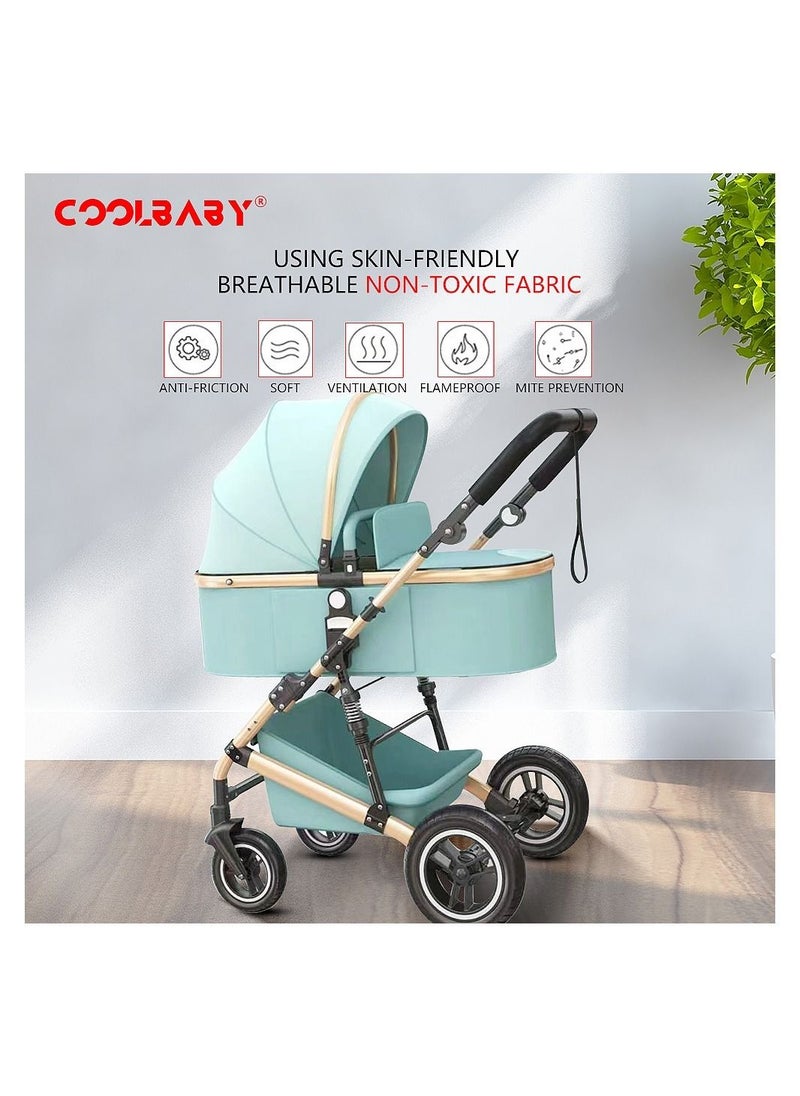 Cool Baby - 3 in 1 Baby Stroller Infant Stroller with Reversible Seat Newborn Stroller with Canopy - Image 1