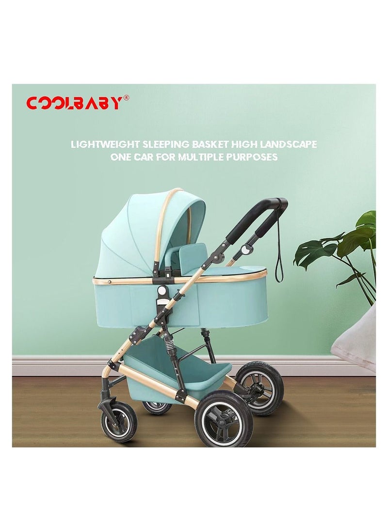 Cool Baby - 3 in 1 Baby Stroller Infant Stroller with Reversible Seat Newborn Stroller with Canopy - Image 1