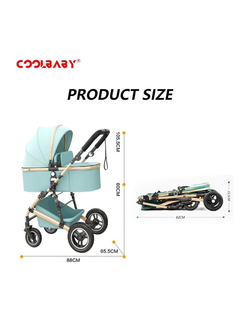 Cool Baby - 3 in 1 Baby Stroller Infant Stroller with Reversible Seat Newborn Stroller with Canopy - Image 1