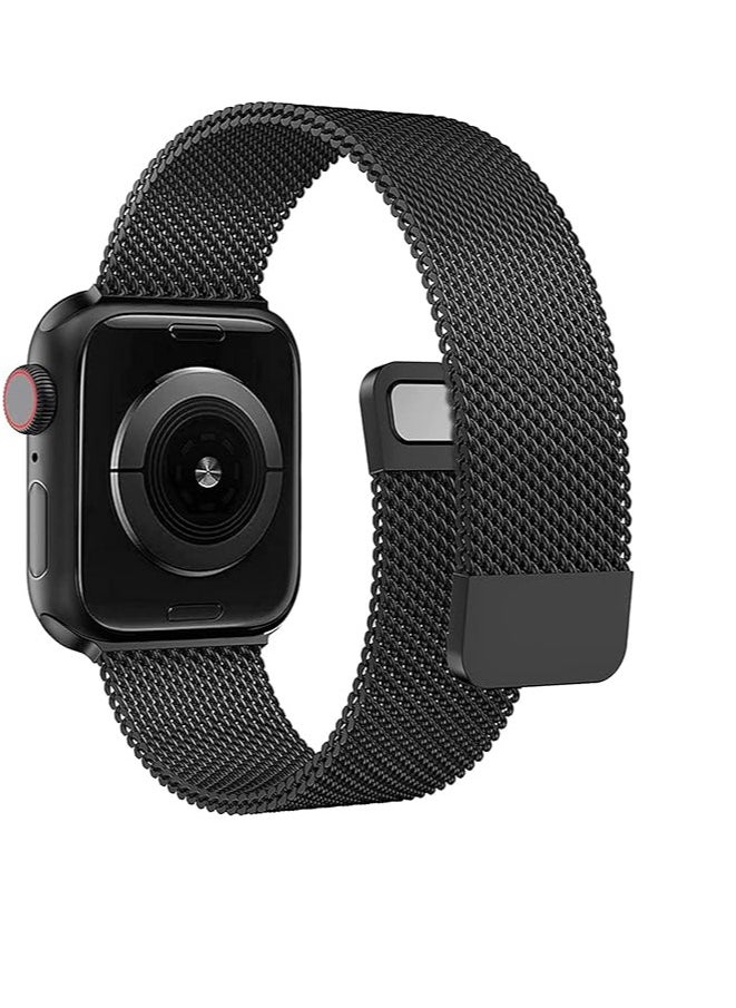 adhomax Mesh Metal Loop For ultra Watches Band 42mm 44mm 45mm 46mm 49mm for iWatch Bands Series Ultra SE, 1 to10 Women Men, Stainless Steel Strap with Magnetic Clasp  - Image 2