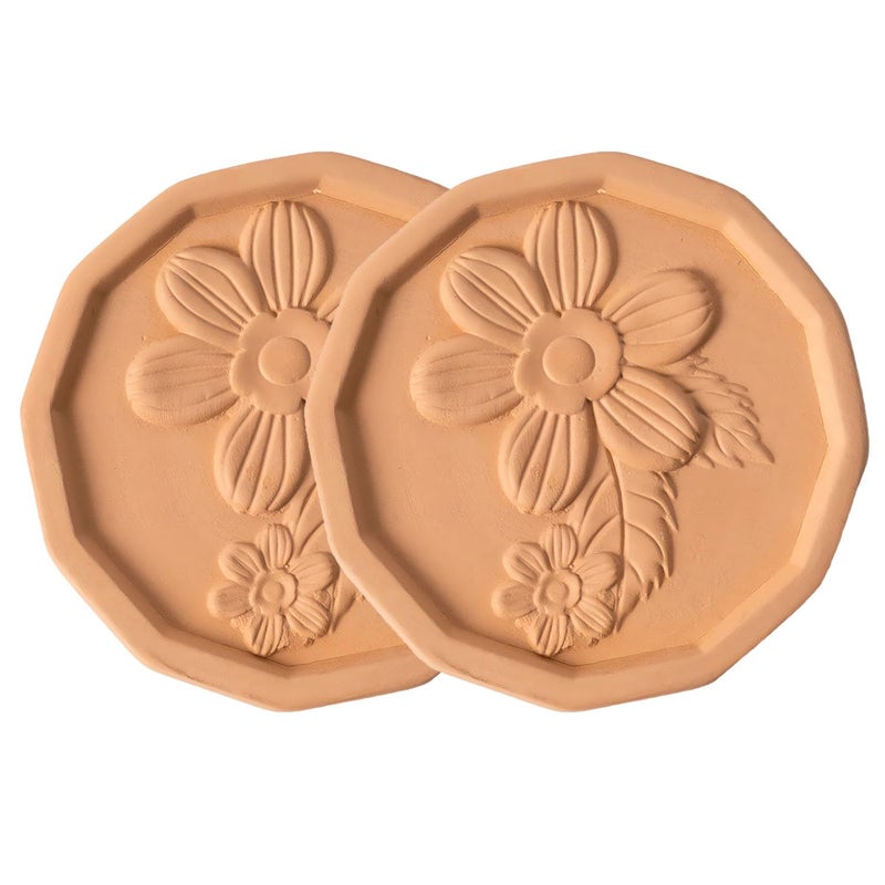 DNUZEWR 2 PCS Brown Sugar Saver Terracotta Brown Sugar Keeper Brown Sugar Softener Brown Sugar Container Disc for Food Storage Containers Reusable & Food Safe - Image 1